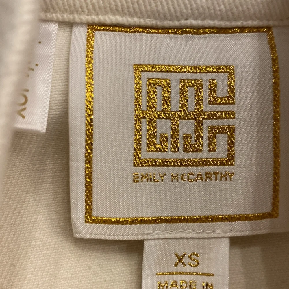 Emily McCarthy Mia Moto white denim jacket - Picture 3 of 6